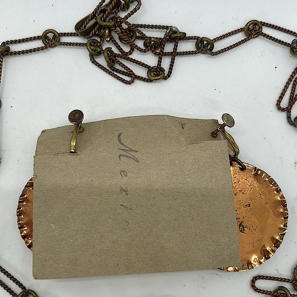 Diaz Santoyo Vintage Aztec Tribal Copper Necklace/Earrings Jewelry Set 🌸🌸 - Picture 5 of 9